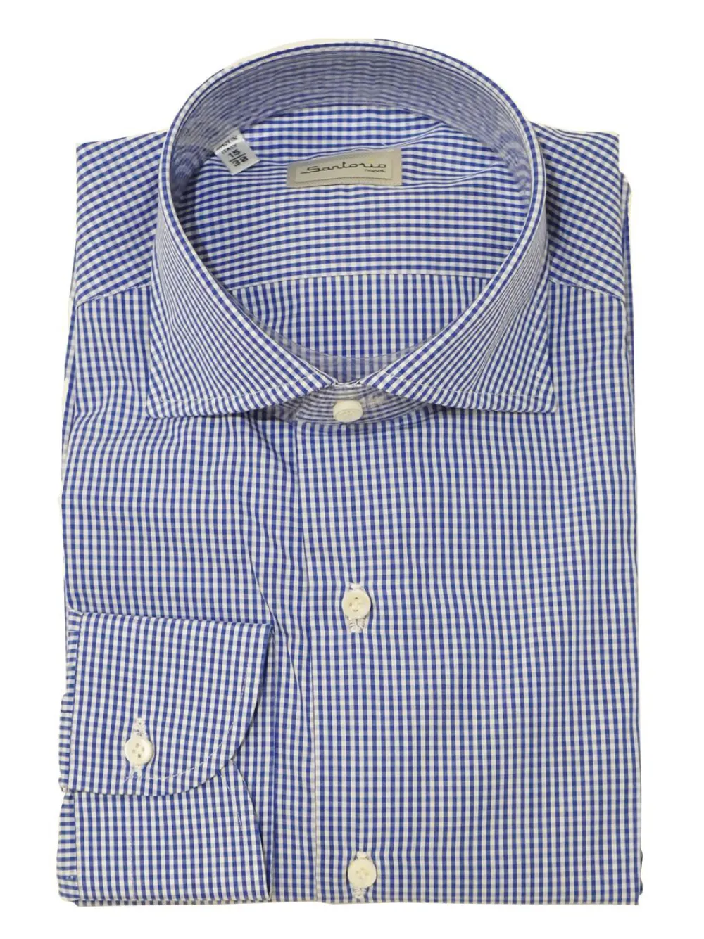 SARTORIO NAPOLI gingham-check cotton shirt | Blue | Image 1
