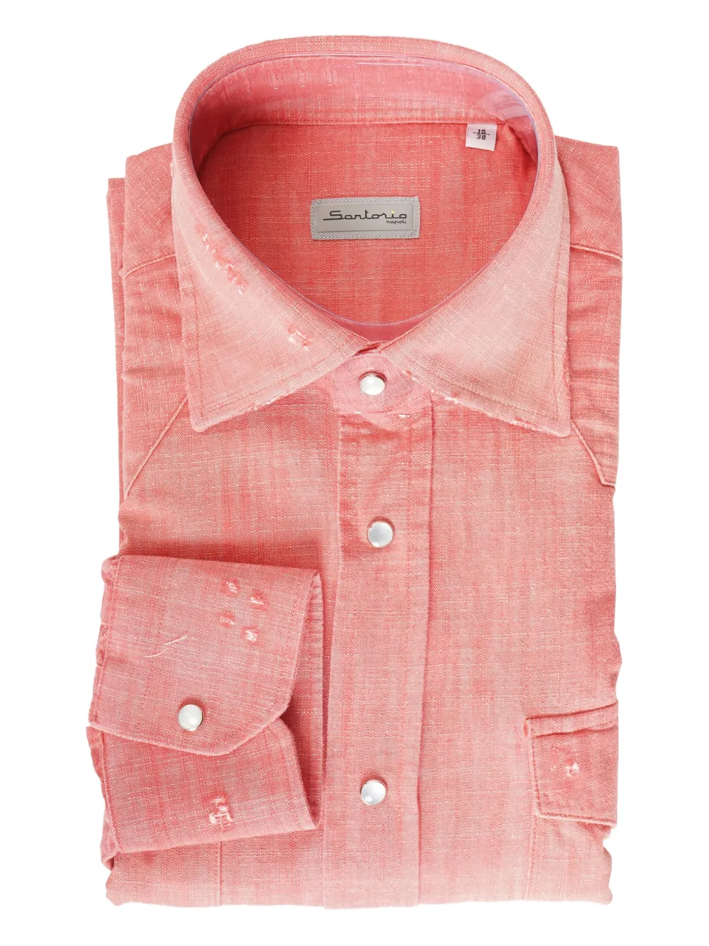 SARTORIO NAPOLI snap-button pocket shirt | Pink | Image 1