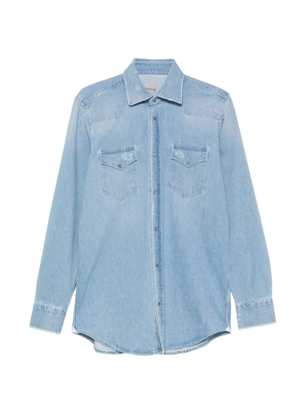SARTORIO NAPOLI snap-button denim shirt - Blu