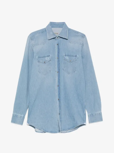 SARTORIO NAPOLI camisa de mezclilla con botones de presión
