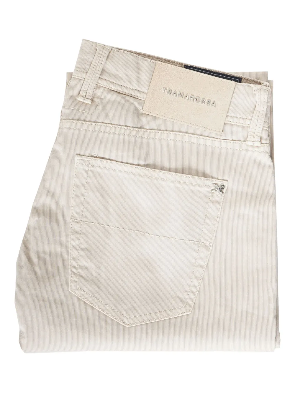 Sartoria Tramarossa Michelangelo ribbed zip trousers Beige