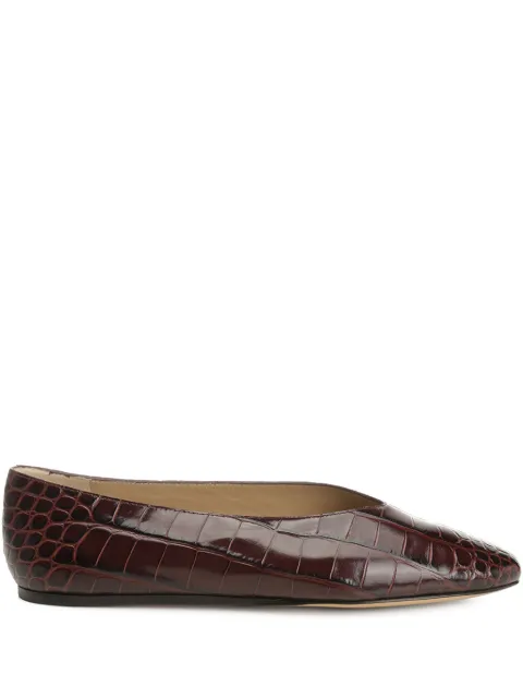 Le Monde Beryl Regency crocodile-effect pointed slippers
