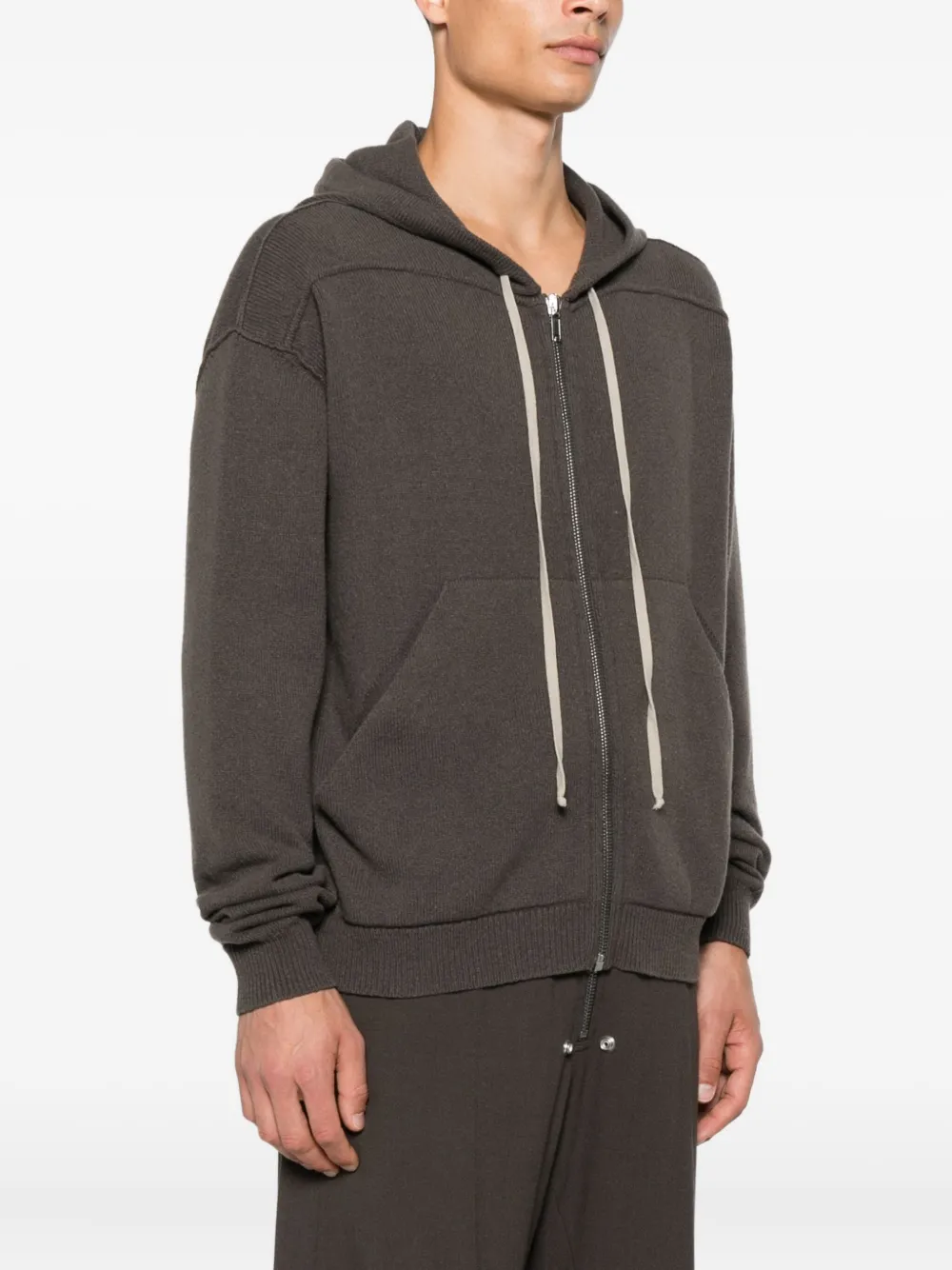 Rick Owens Hoodie met rits Bruin