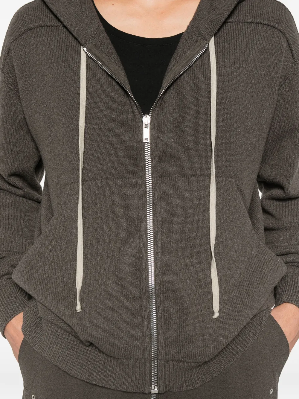 Rick Owens Hoodie met rits Bruin