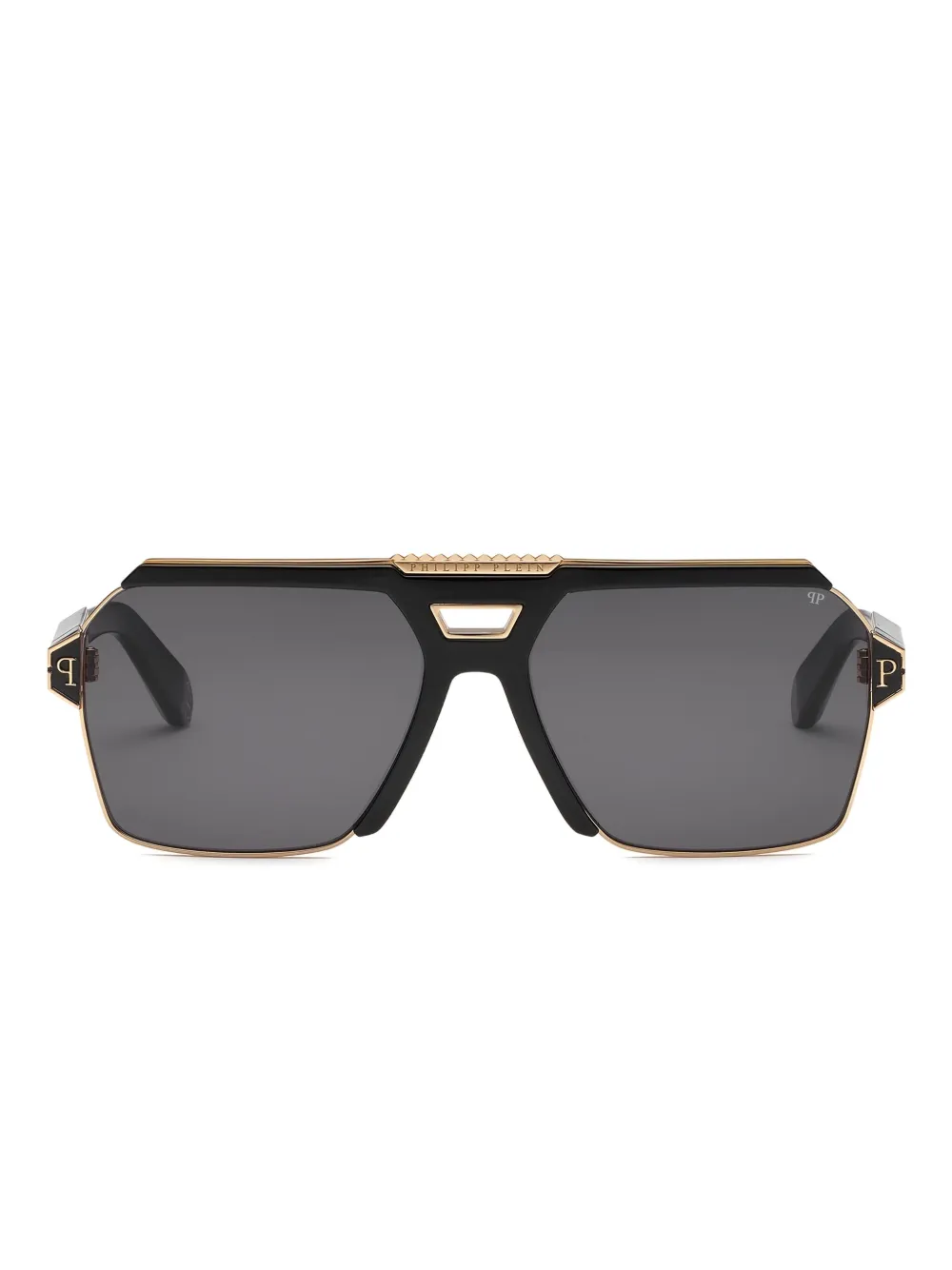 Philipp Plein Eyewear Occhiali da sole geometrici stile pilota - Nero