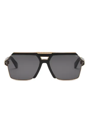 Gucci Eyewear GG1941S Logo rectangle-frame Sunglasses | Gold