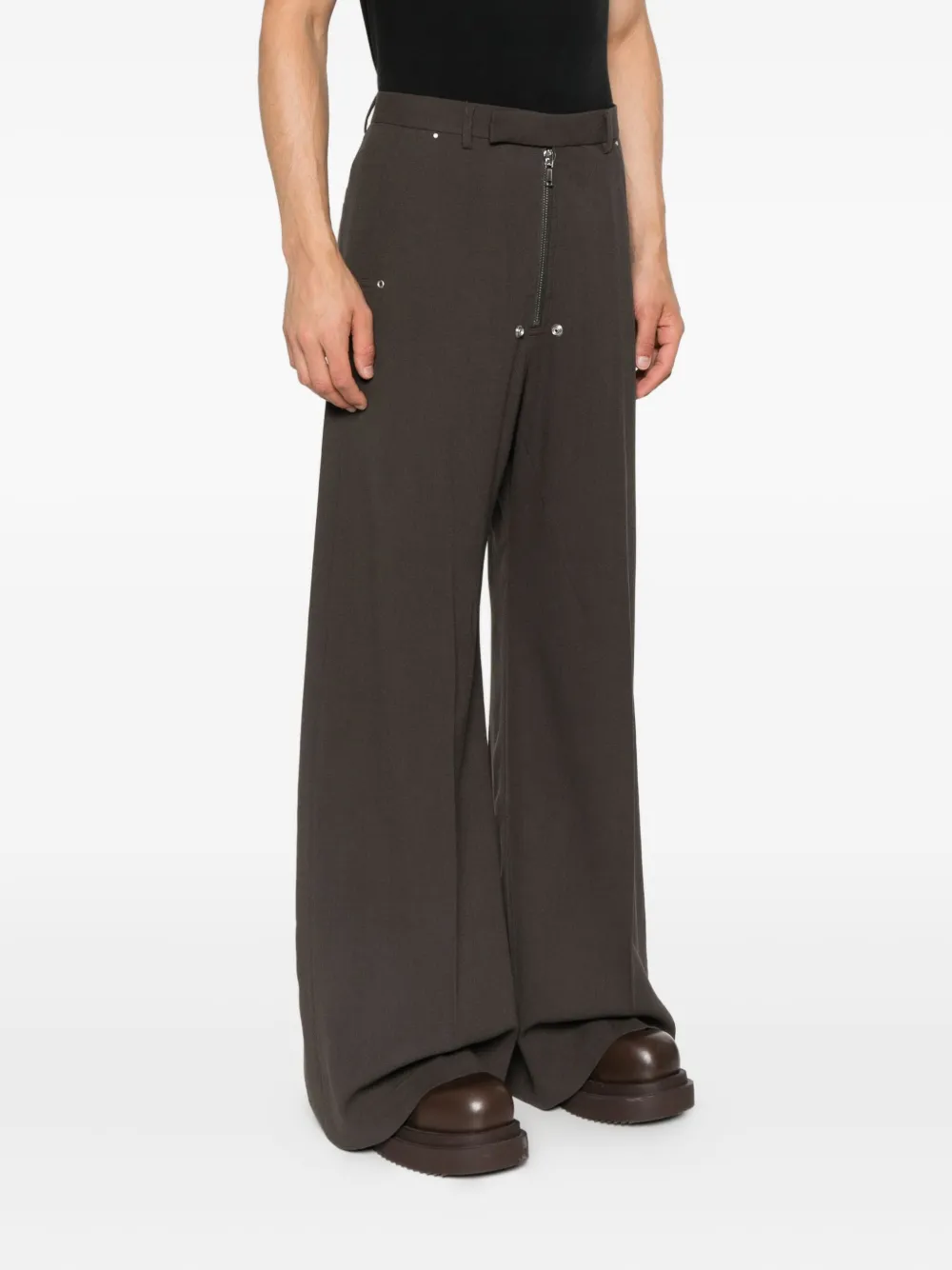 Rick Owens Broek met rits Bruin