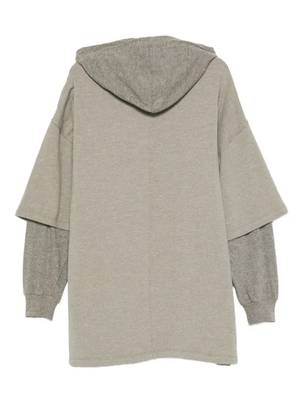 Rick Owens DRKSHDW ダブルレイヤード パーカー | グレー | FARFETCH JP