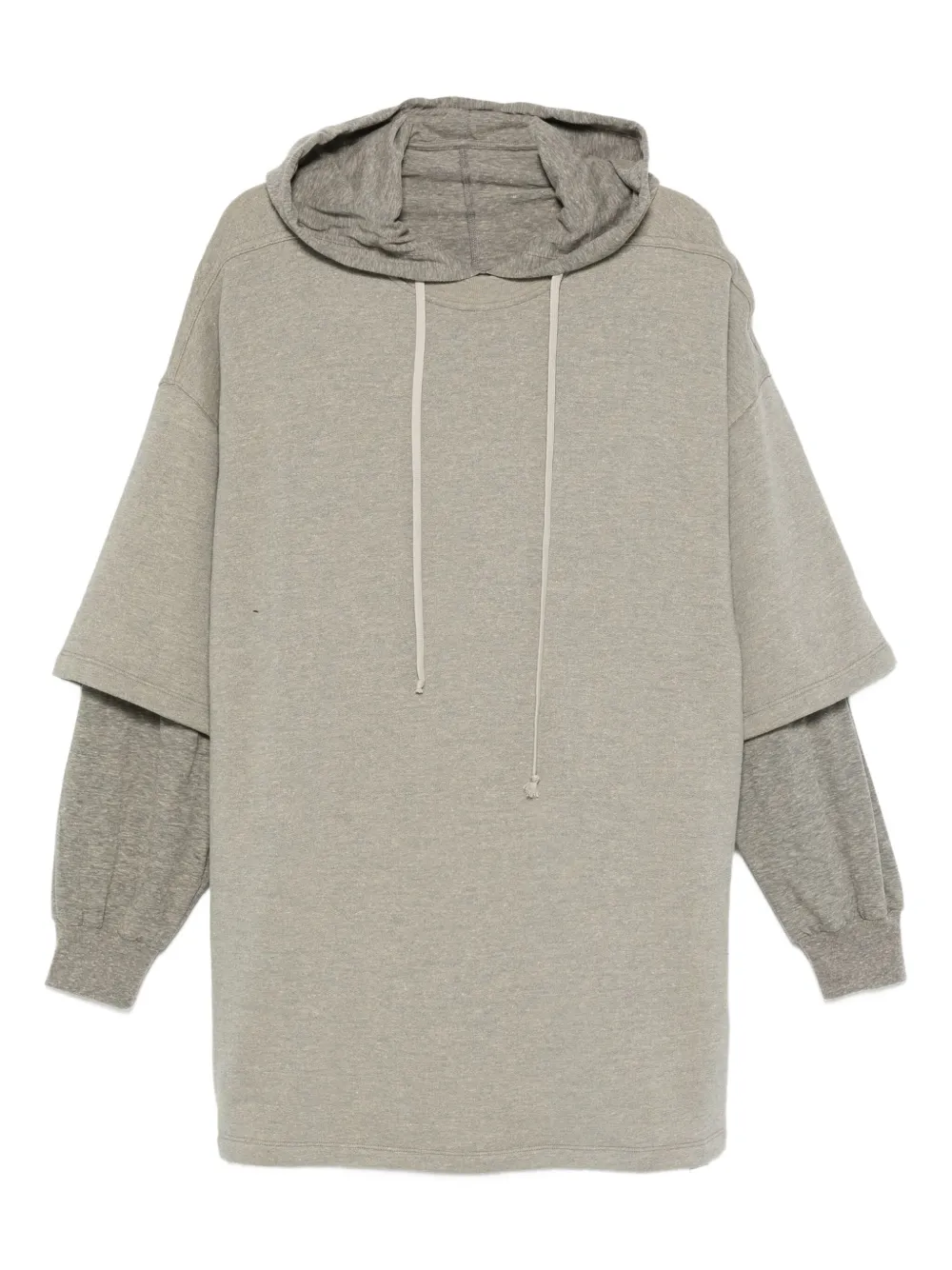 Rick Owens DRKSHDW Gelaagde hoodie Grijs