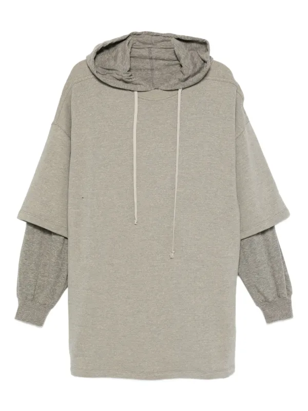 Rick Owens DRKSHDW double-layered Hoodie Grey FARFETCH IN