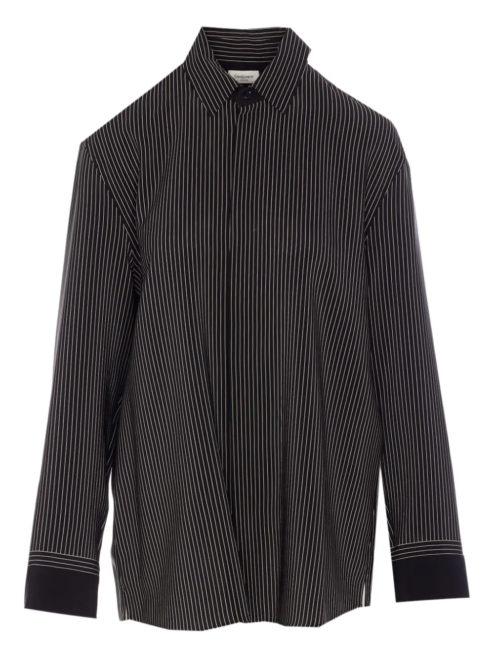 Saint Laurent striped shirt Zwart