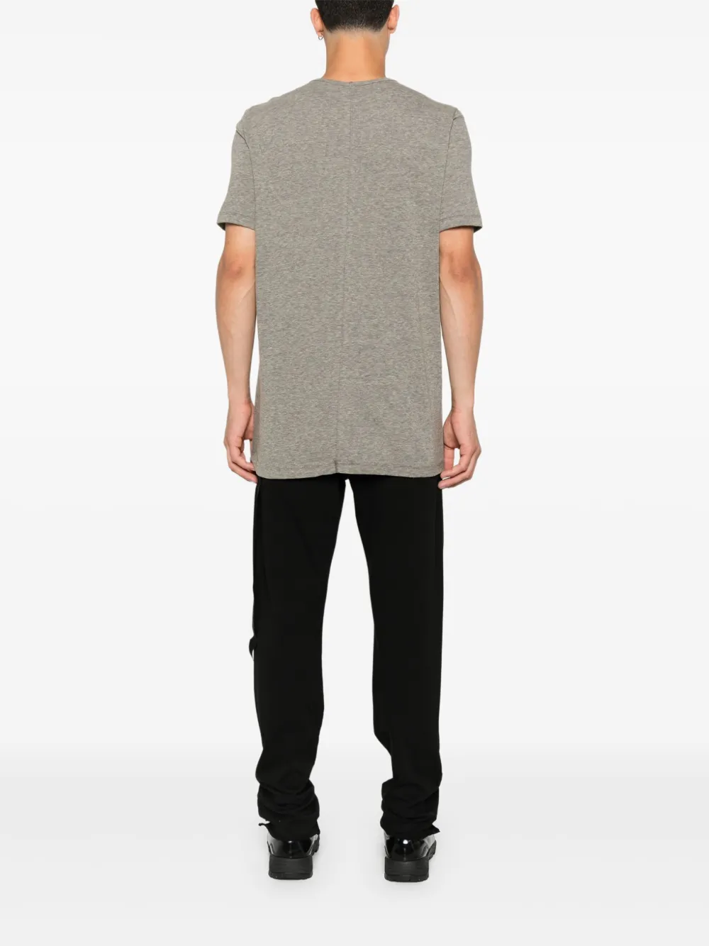 Rick Owens DRKSHDW Katoenen T-shirt met gestrikte zijkant Grijs