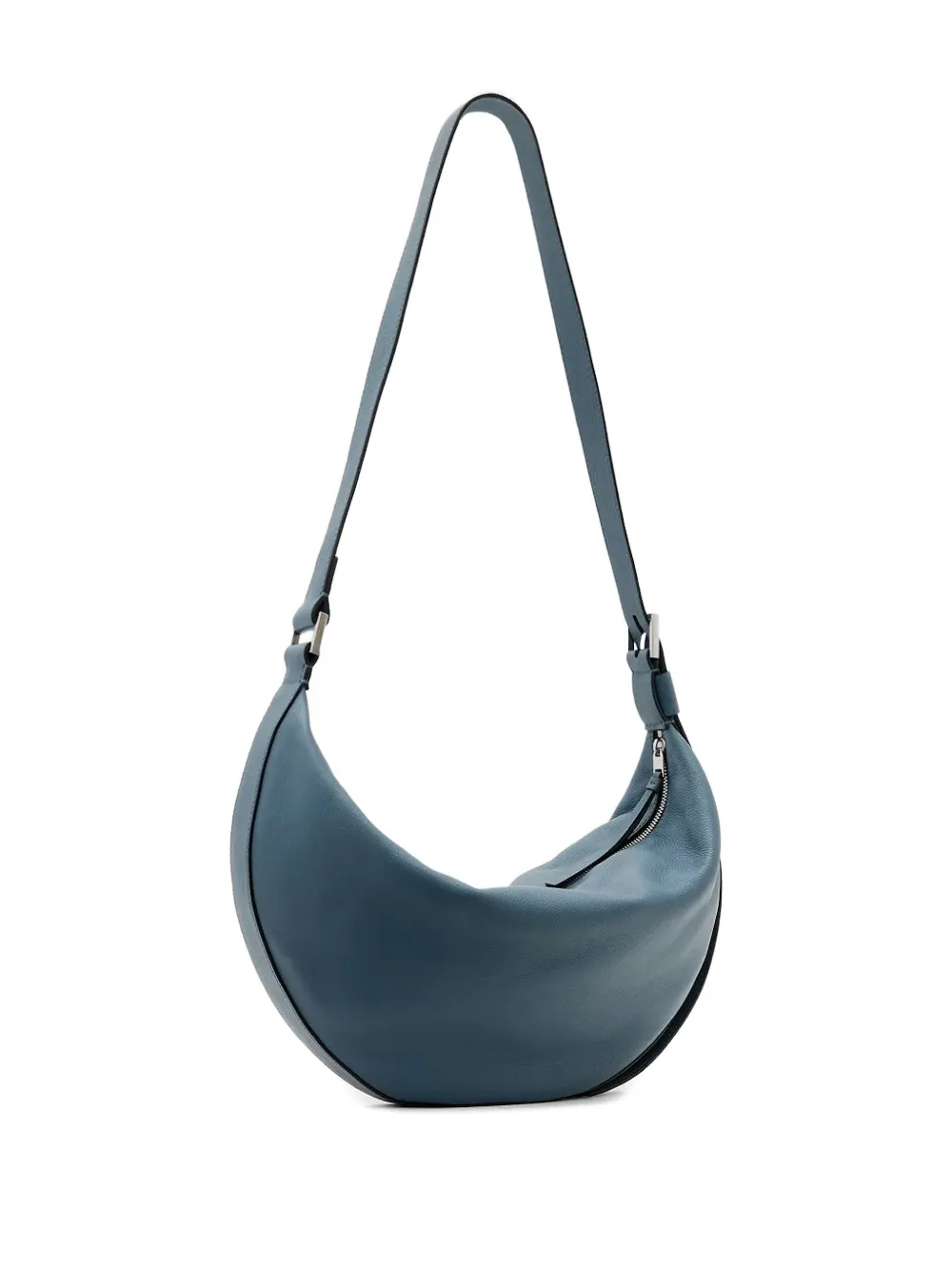 AllSaints crescent zipped shoulder bag - Blauw