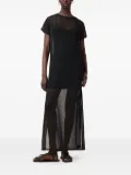 AllSaints mesh-paneled maxi day dress - Black