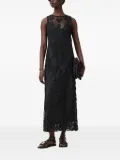 AllSaints Rye floral-embroidered maxi dress - Black