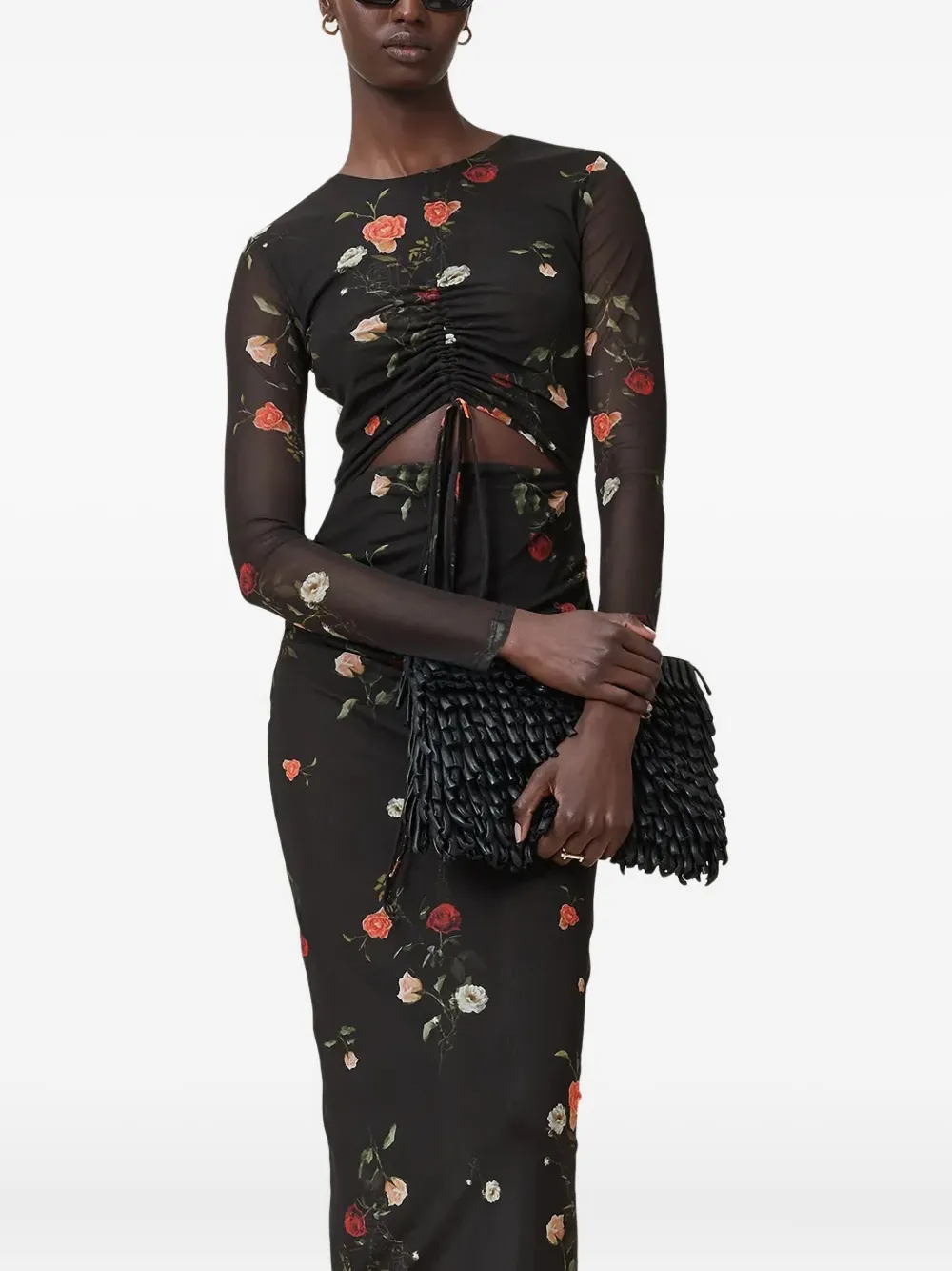 Kathy floral-print long-sleeve maxi dress