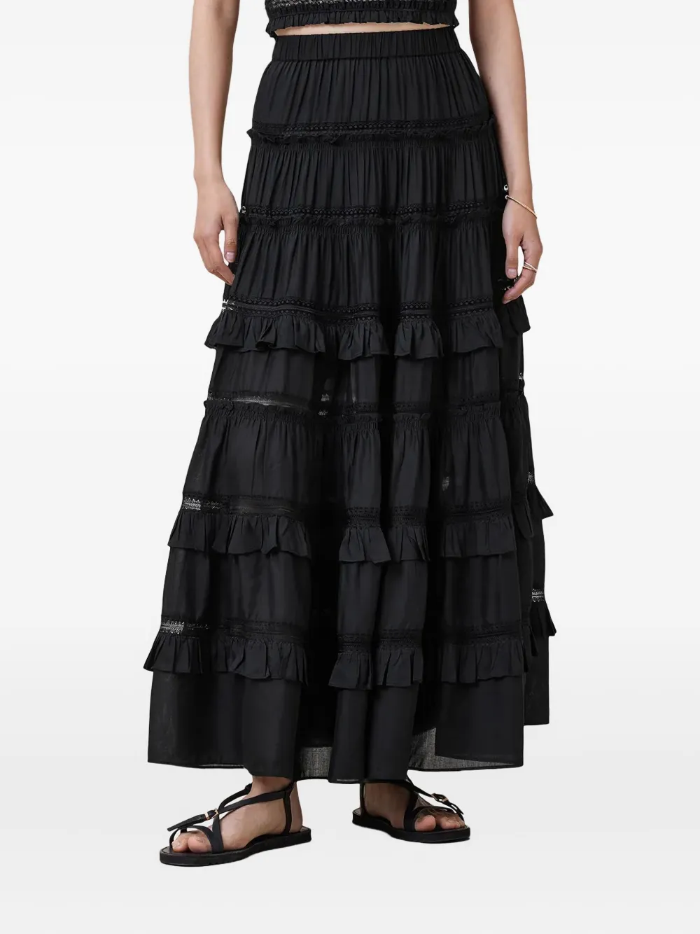 Talia tiered maxi skirt
