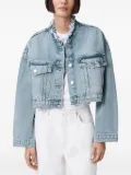 AllSaints Sonny frayed-detail denim jacket - Blue