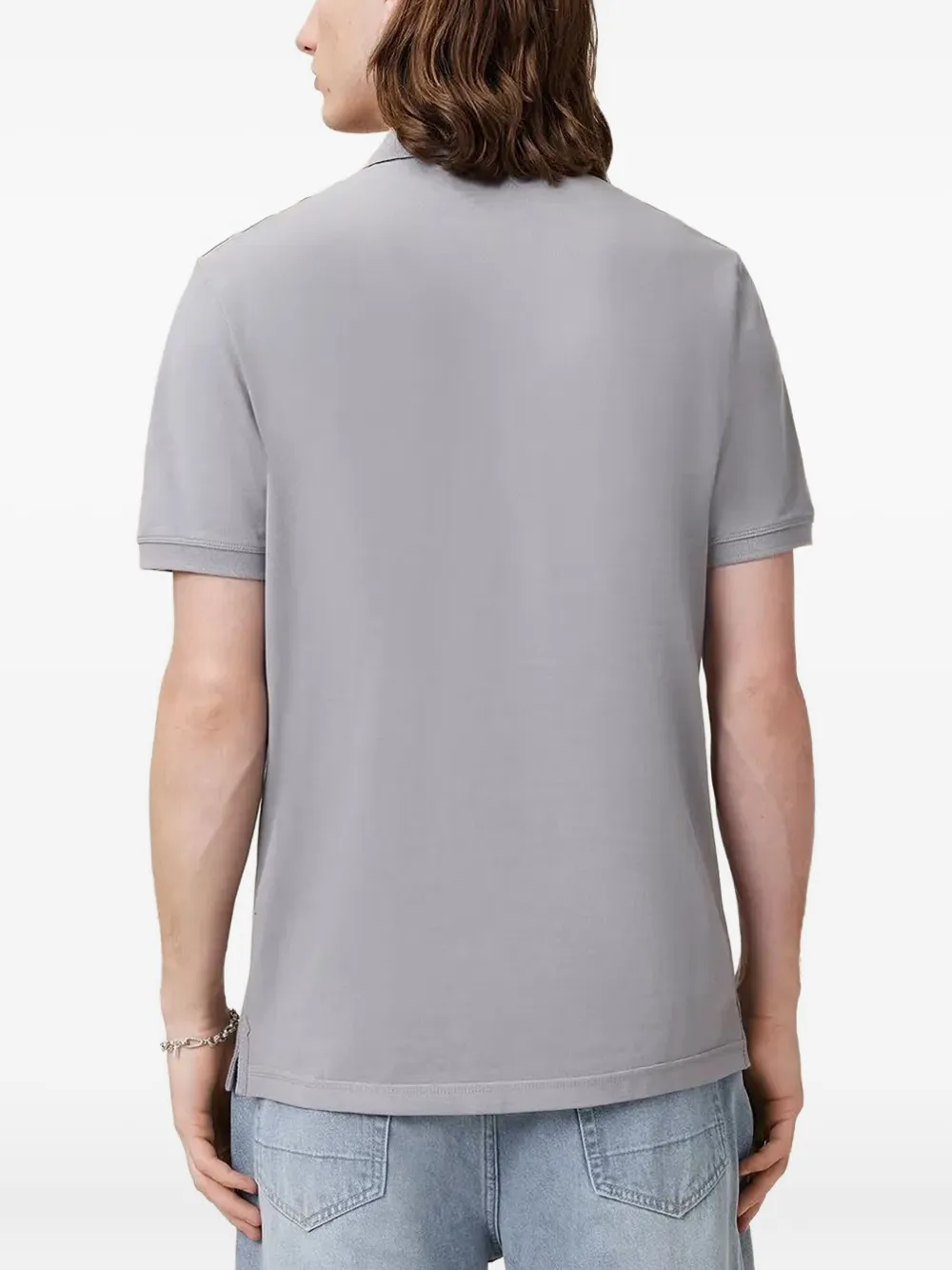 AllSaints Poloshirt met geborduurd logo Grijs