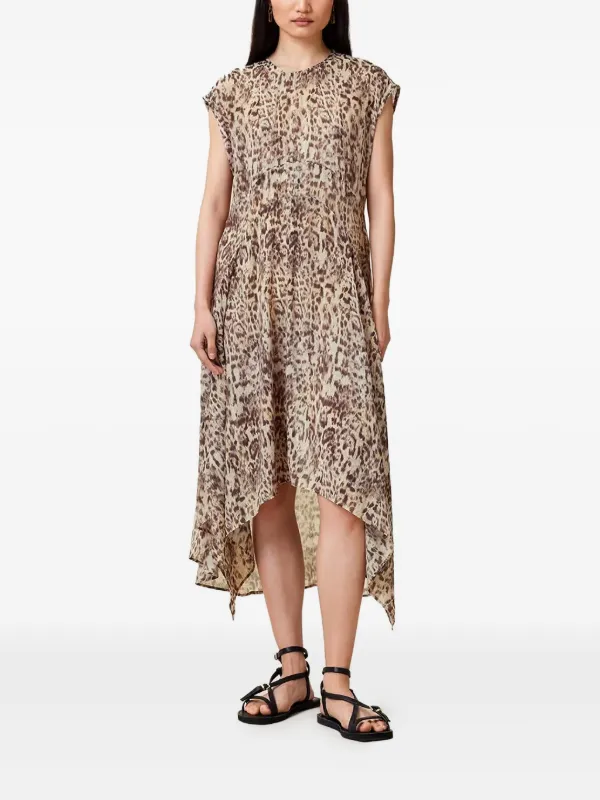 leopard print asymmetric dress Immunity Asymmetrical Mini Dress Leopard