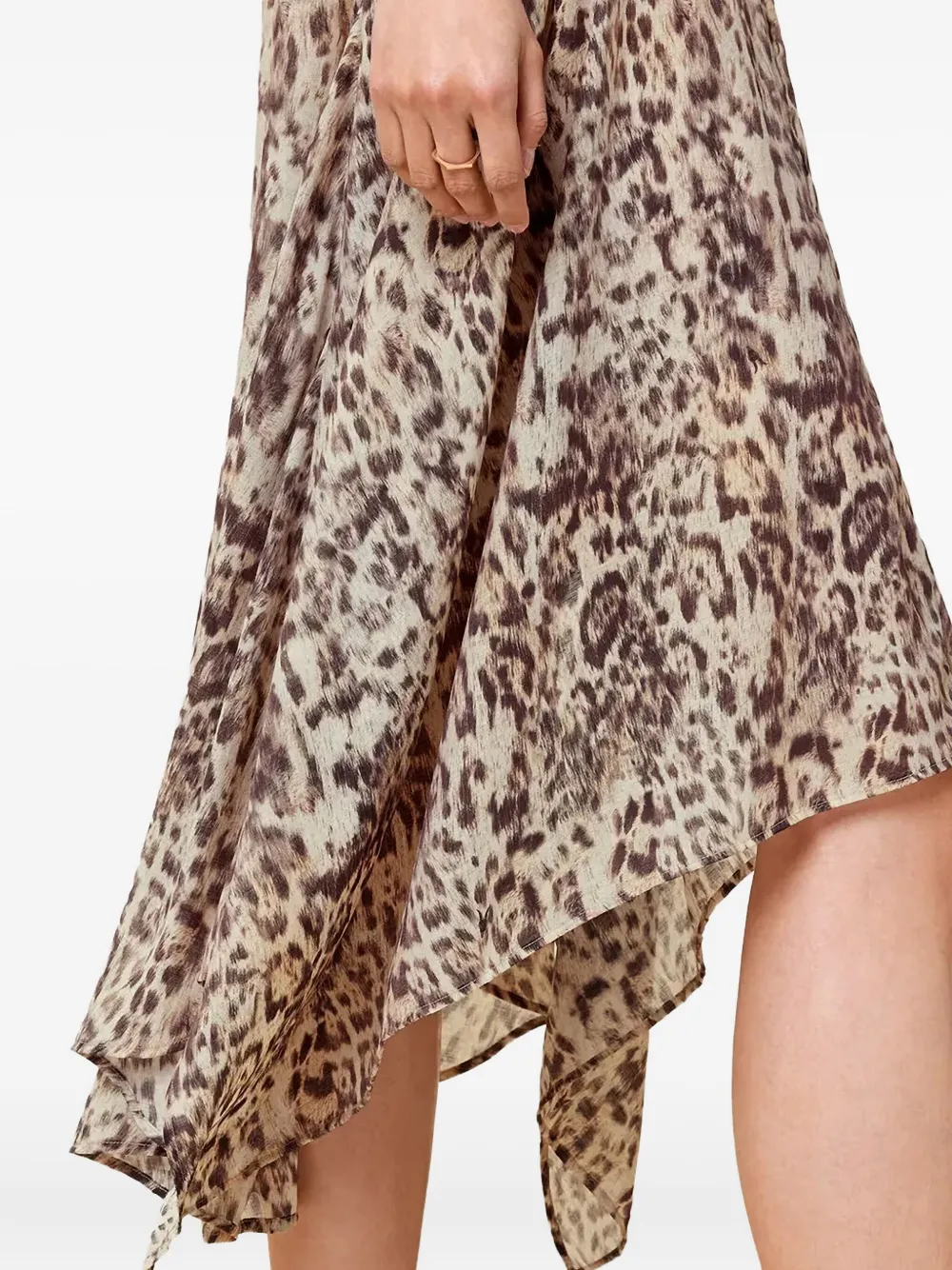 Allsaints Arwen Leopard Print Dress In Multi