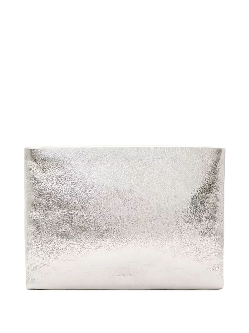 metallic-leather clutch