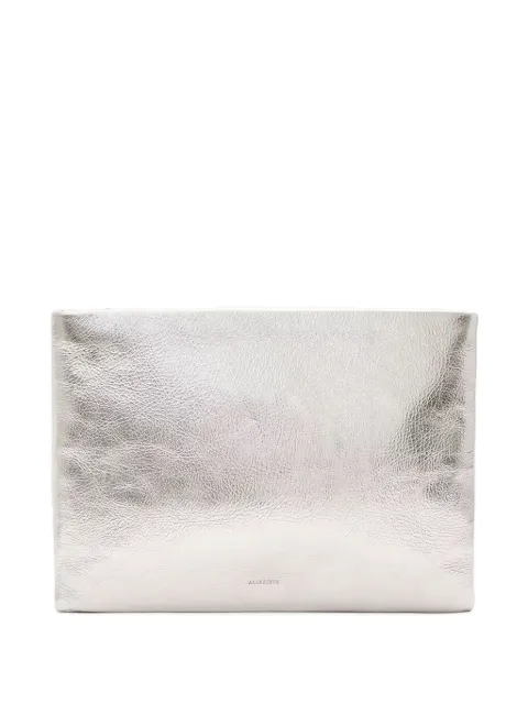 AllSaints metallic-leather clutch