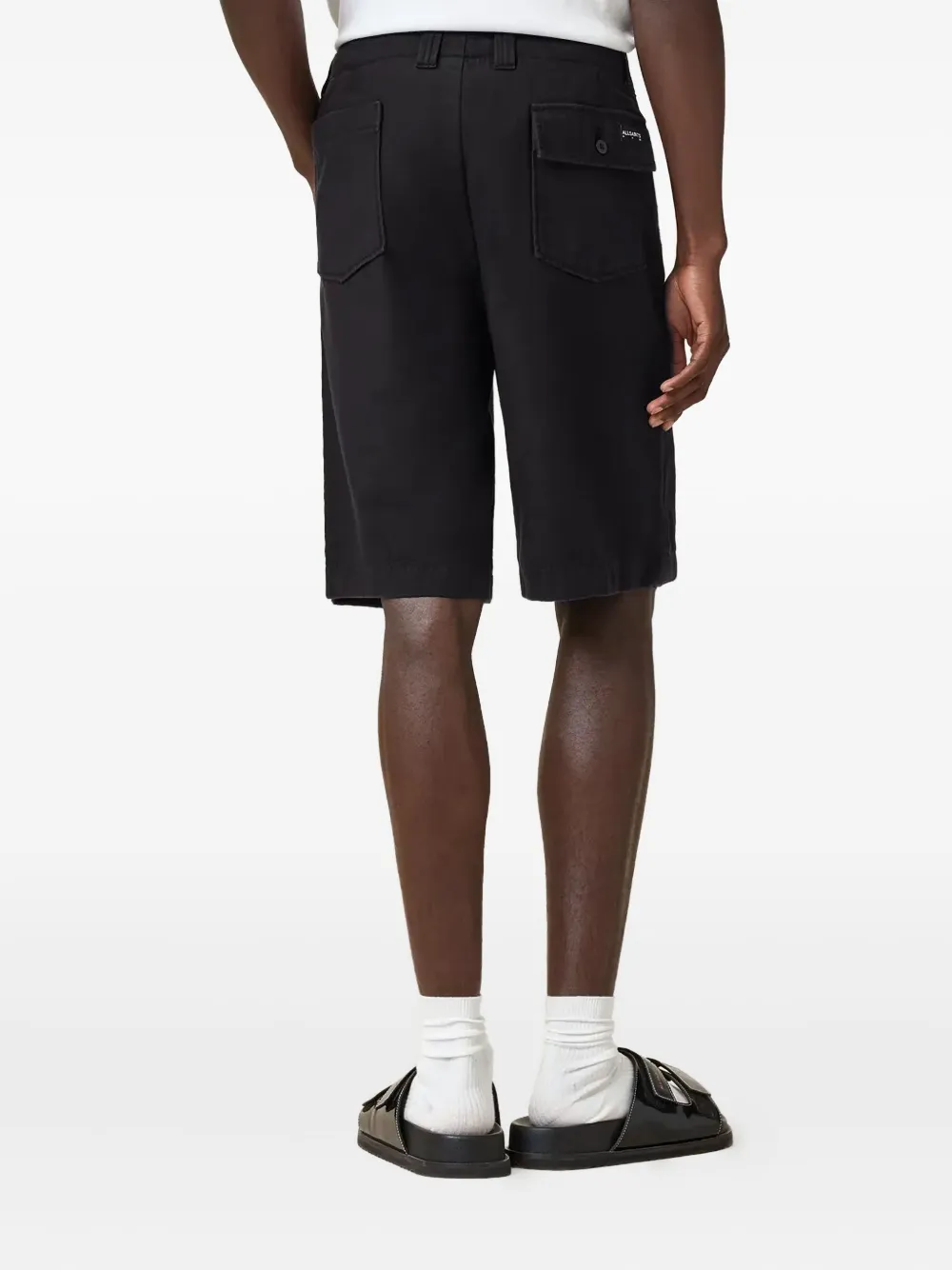 AllSaints Talbot cargo shorts met knoopsluiting Zwart