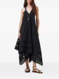 AllSaints lace-insert asymmetric day dress - Black