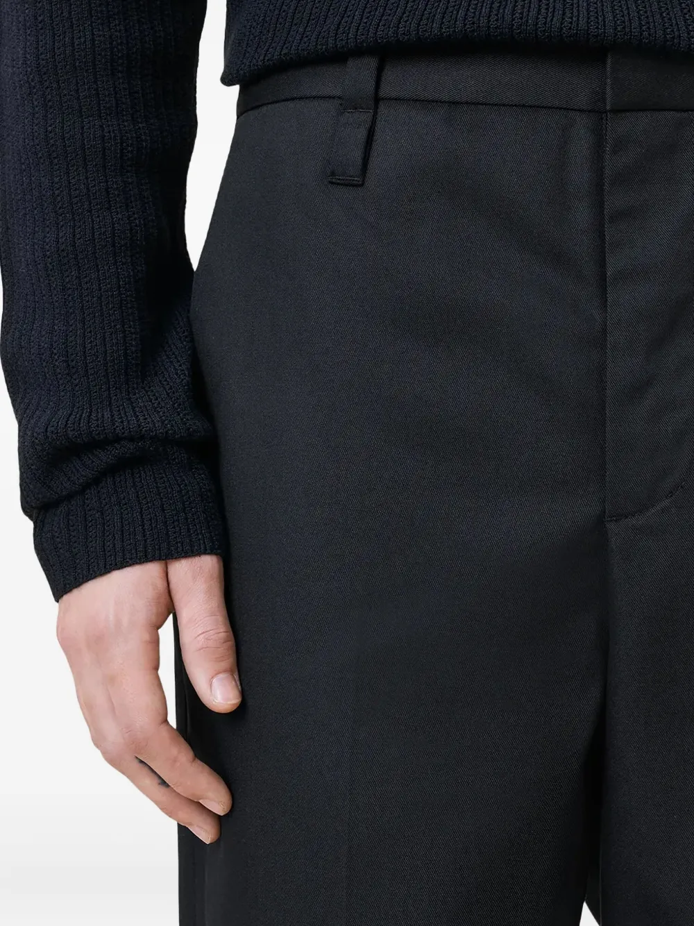 AllSaints Pantalon met platte voorkant Zwart