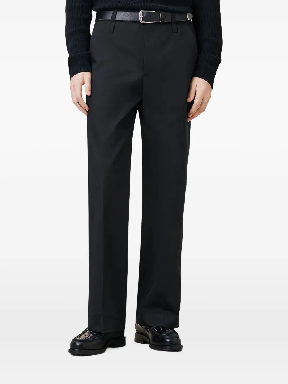 AllSaints Pantalon met platte voorkant Zwart