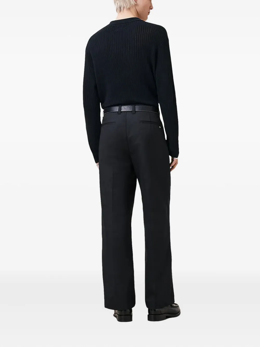 AllSaints Pantalon met platte voorkant Zwart