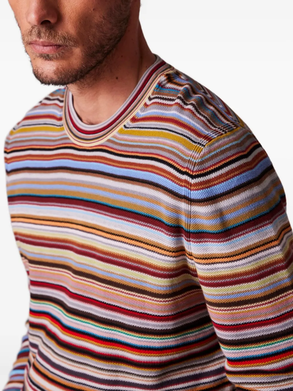 Paul Smith Gestreepte katoenen trui Rood