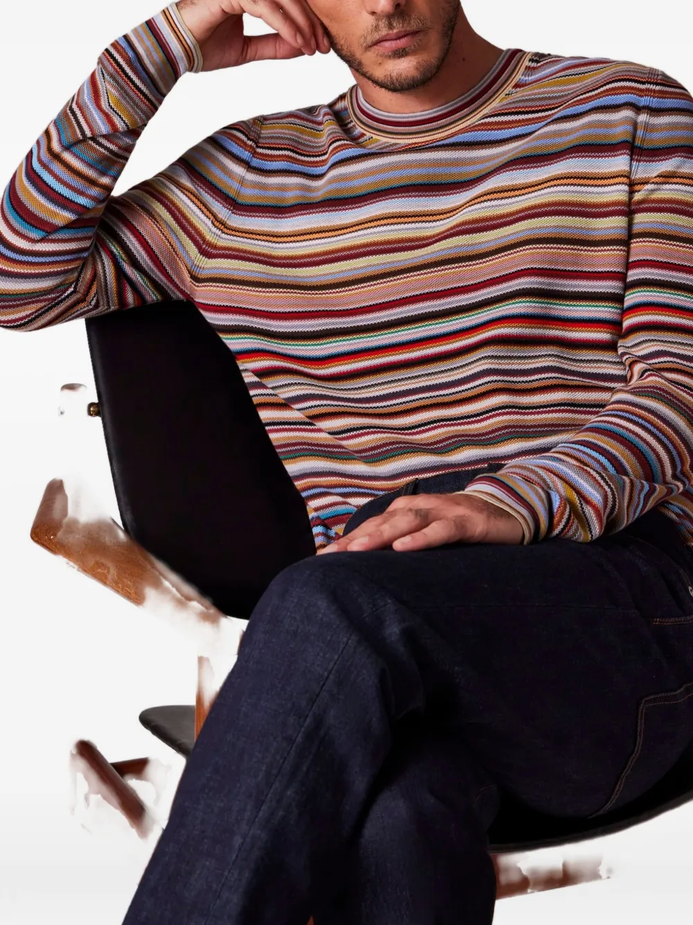 Paul Smith Gestreepte katoenen trui Rood