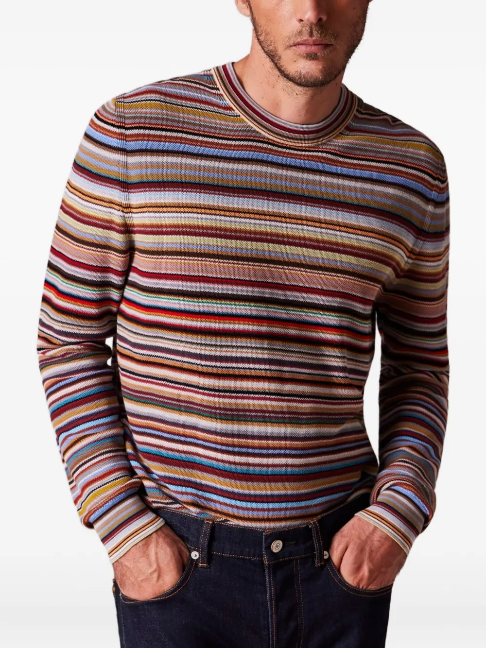 Paul Smith Gestreepte katoenen trui Rood