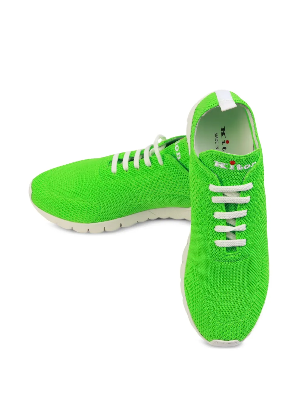 Kiton knitted pull-tab sneakers Green