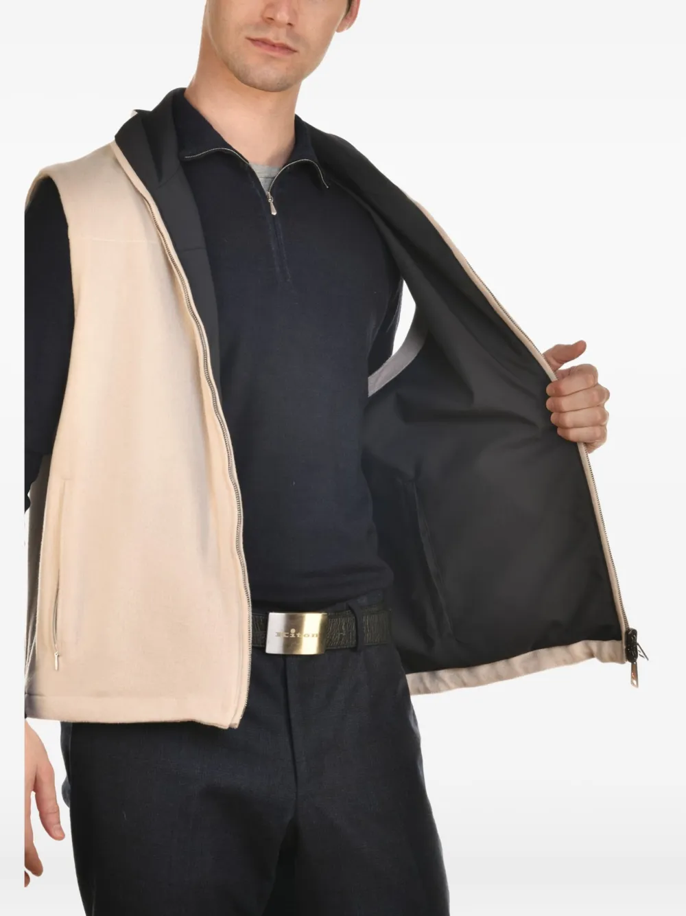 Kiton Omkeerbaar gilet Grijs