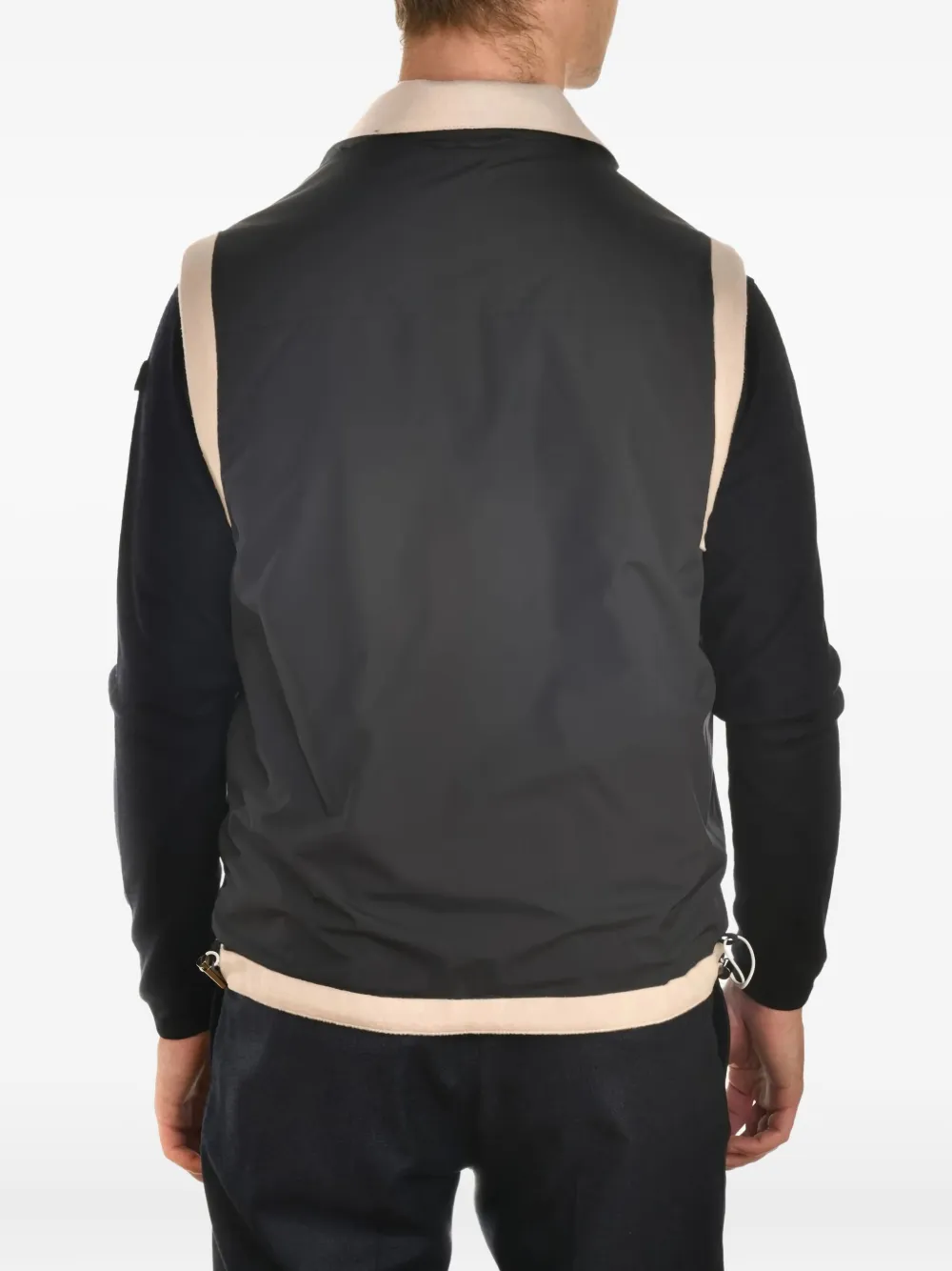 Kiton Reversible Cashmere Gilet In Gray