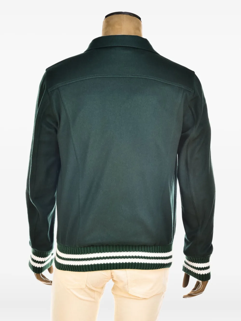 Kiton Kasjmier bomberjack met knopen Groen