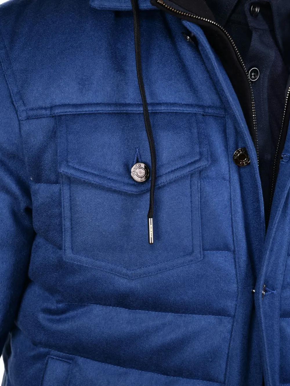 Kiton Gewatteerd jack Blauw