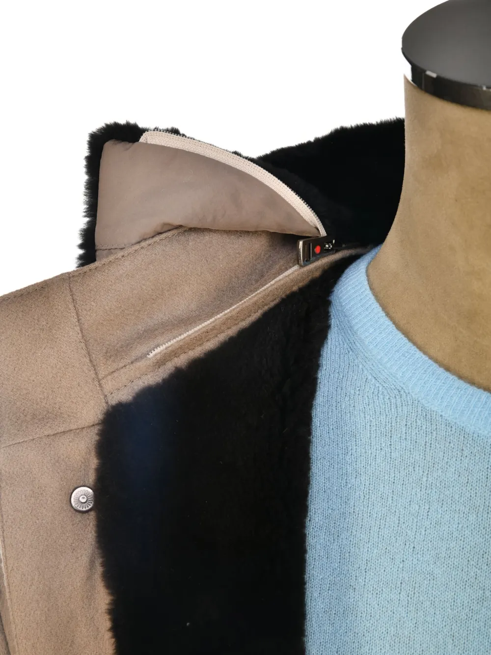 Kiton Kasjmier jas met enkele rij knopen Bruin