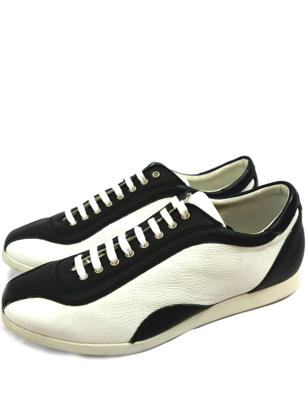 Kiton leather lace-up low-top sneakers (pack of two) White
