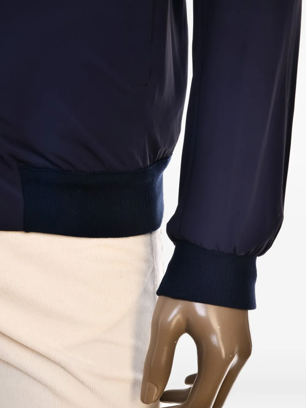 Kiton Bomberjack met ritssluiting en geribbelde manchetten Blauw