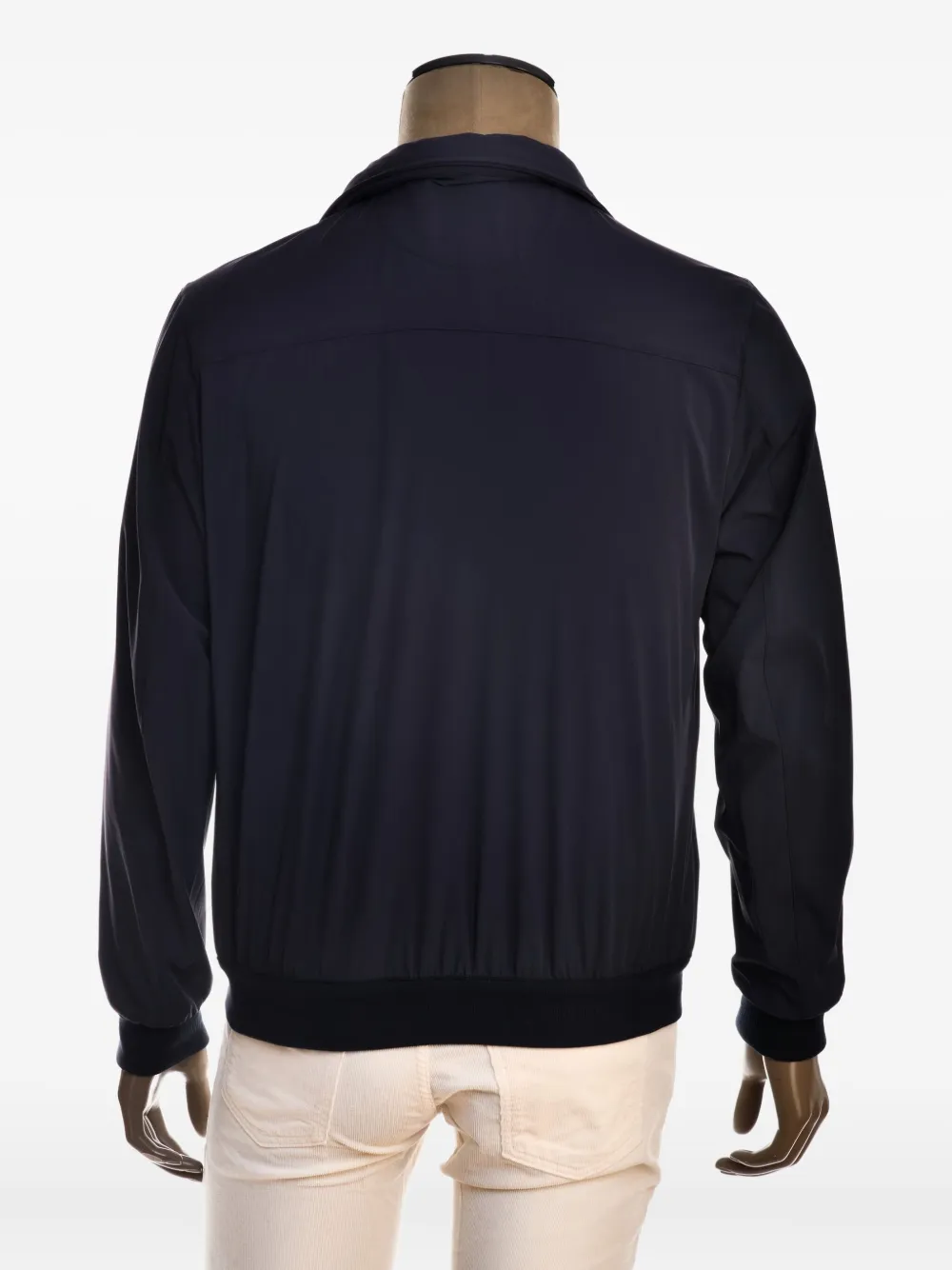 Kiton Bomberjack met ritssluiting en geribbelde manchetten Blauw