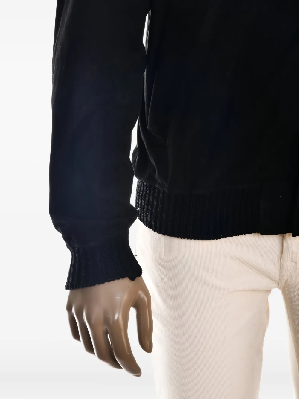 Kiton Lammy jack met knoopsluiting Zwart