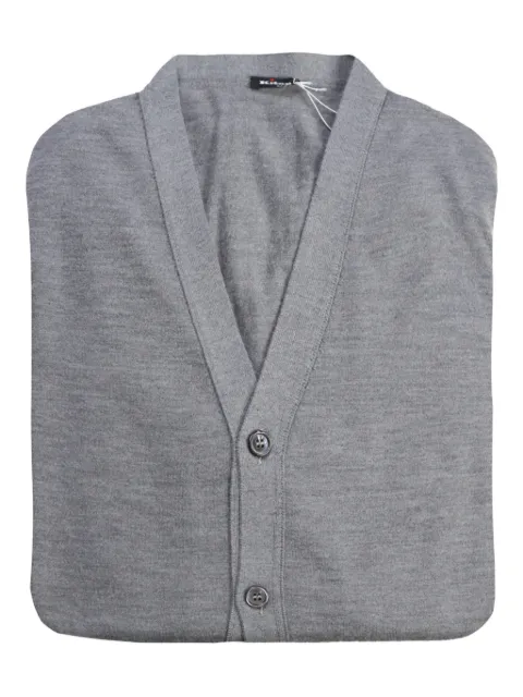 Kiton Cardigan de lã com abotoamento frontal