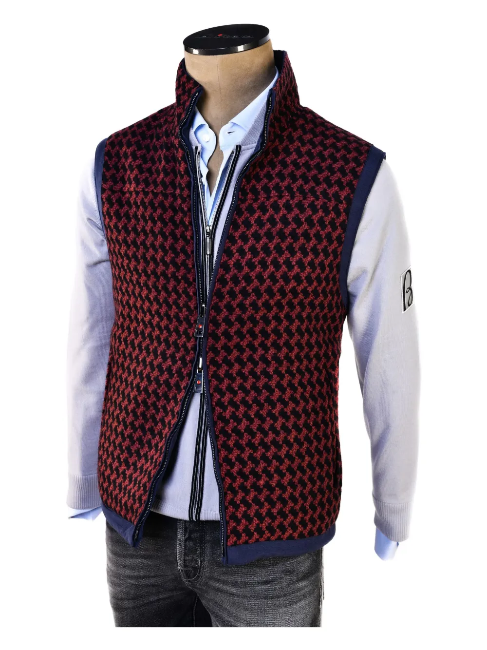 Kiton Gilet reversibile con zip - Blu