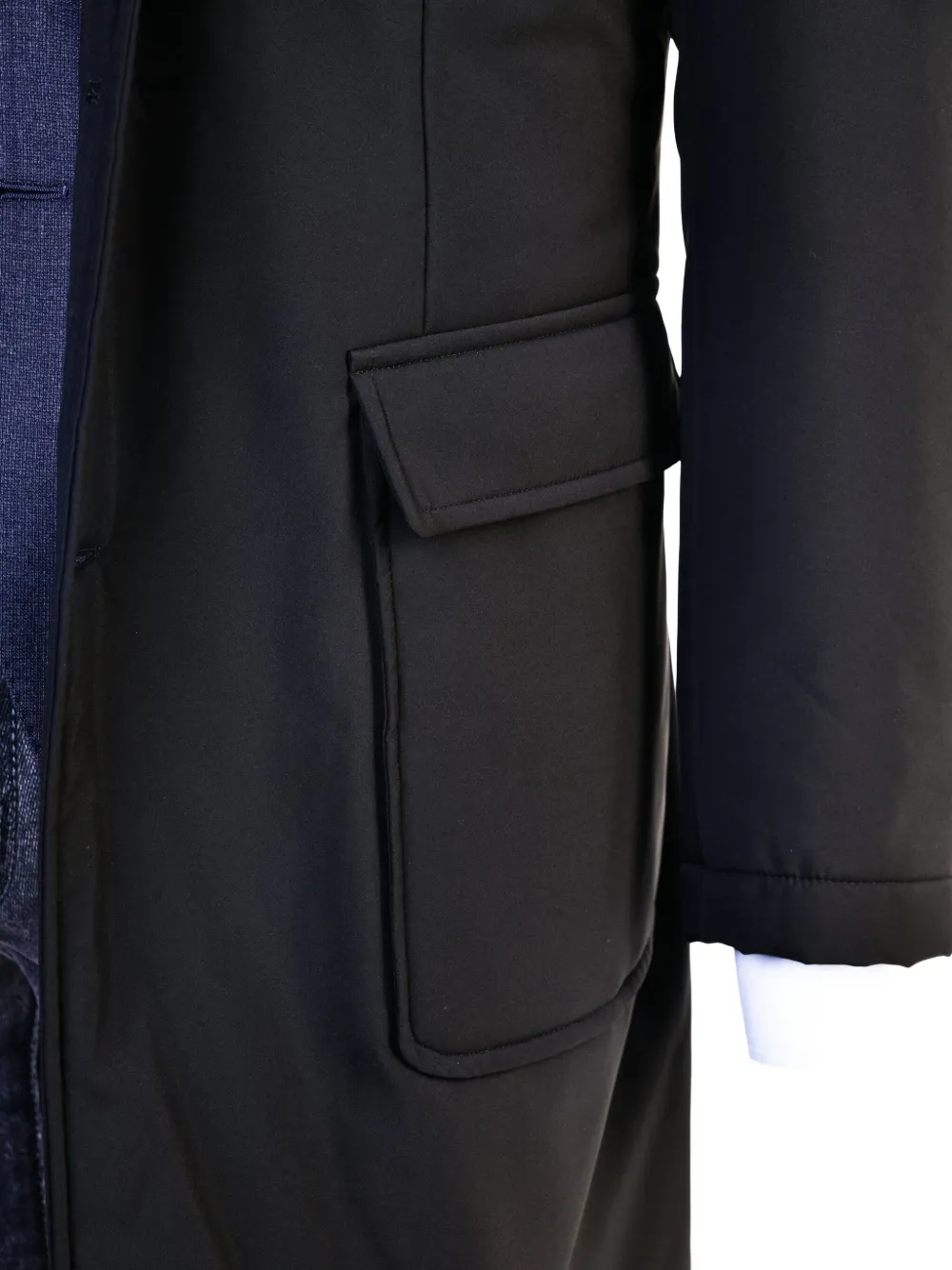 Kiton Overjas met opgestikte zak Zwart