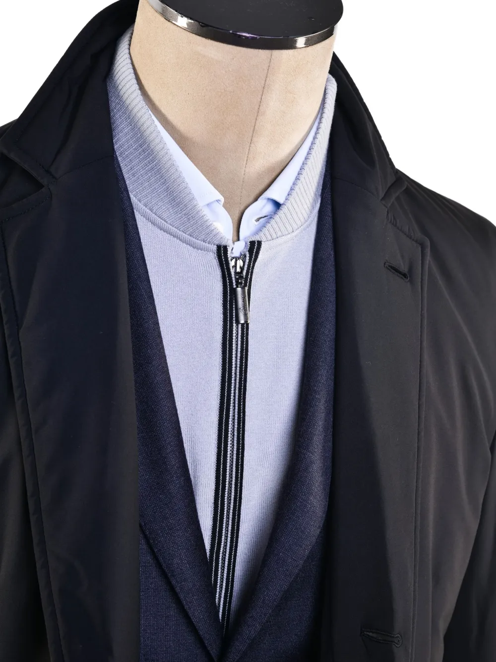 Kiton Overjas met opgestikte zak Zwart