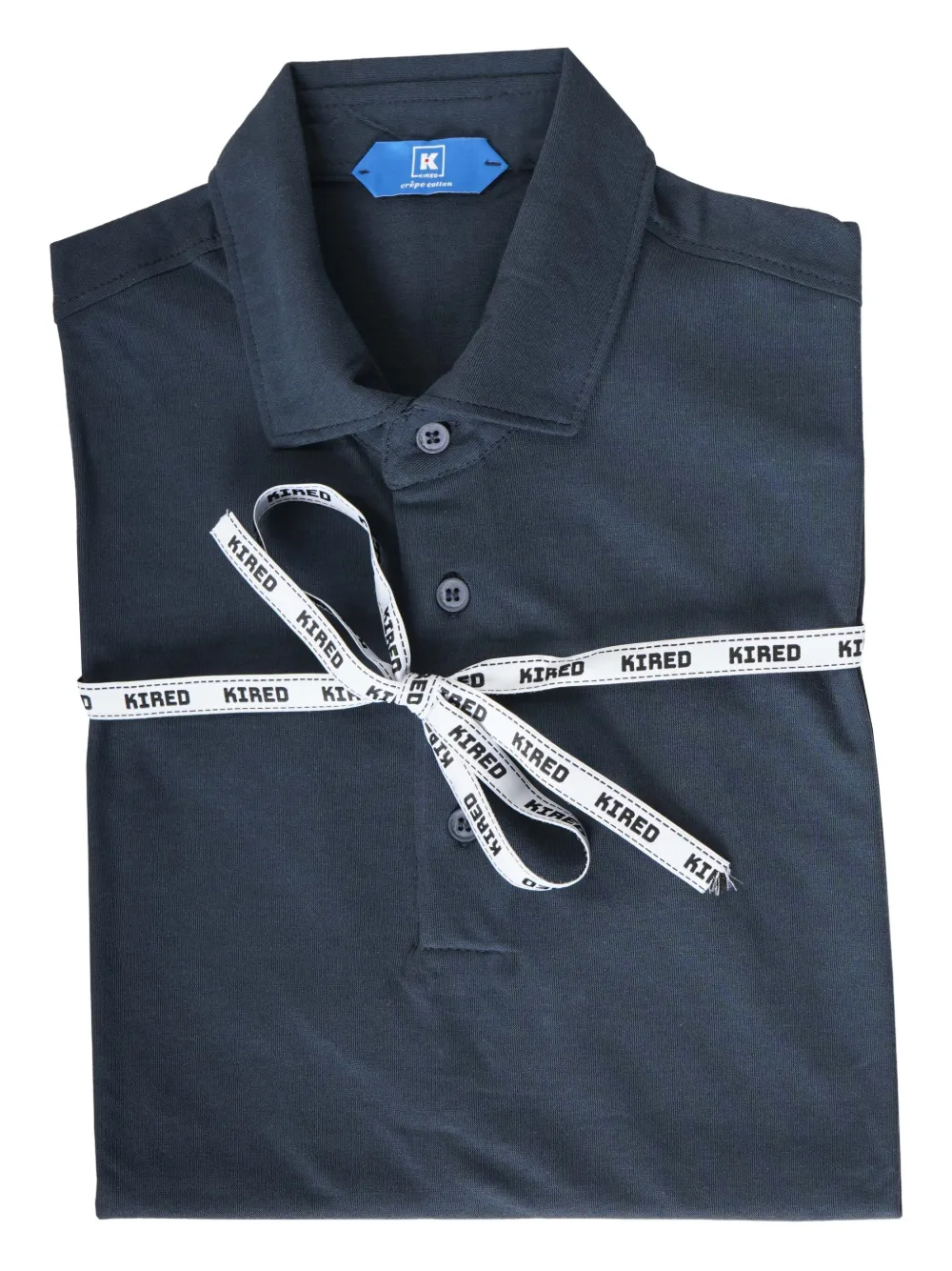 Kiton quarter-button polo shirt Blauw
